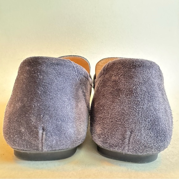 📦 MOVING SALE 🚛 Stuart Weitzman JET suede penny loafers navy blue Size 7 EUC - Picture 10 of 12